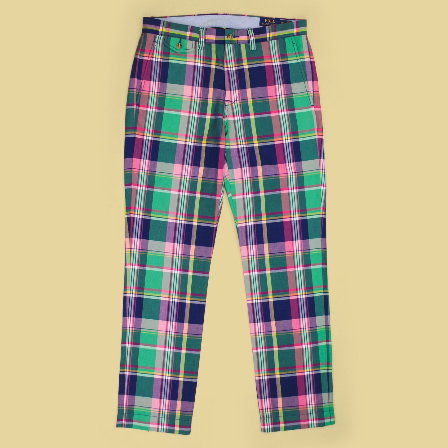 Polo Ralph Lauren Plaid Cotton Straight Fit Pants