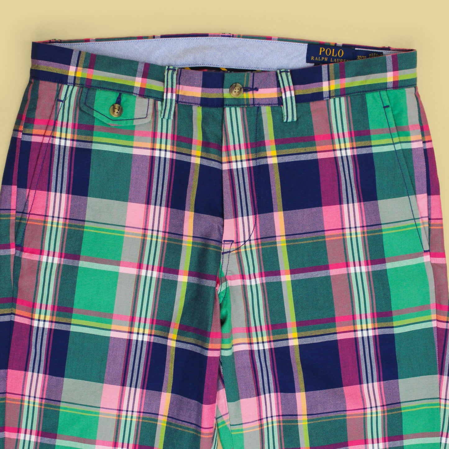Polo Ralph Lauren Plaid Cotton Straight Fit Pants