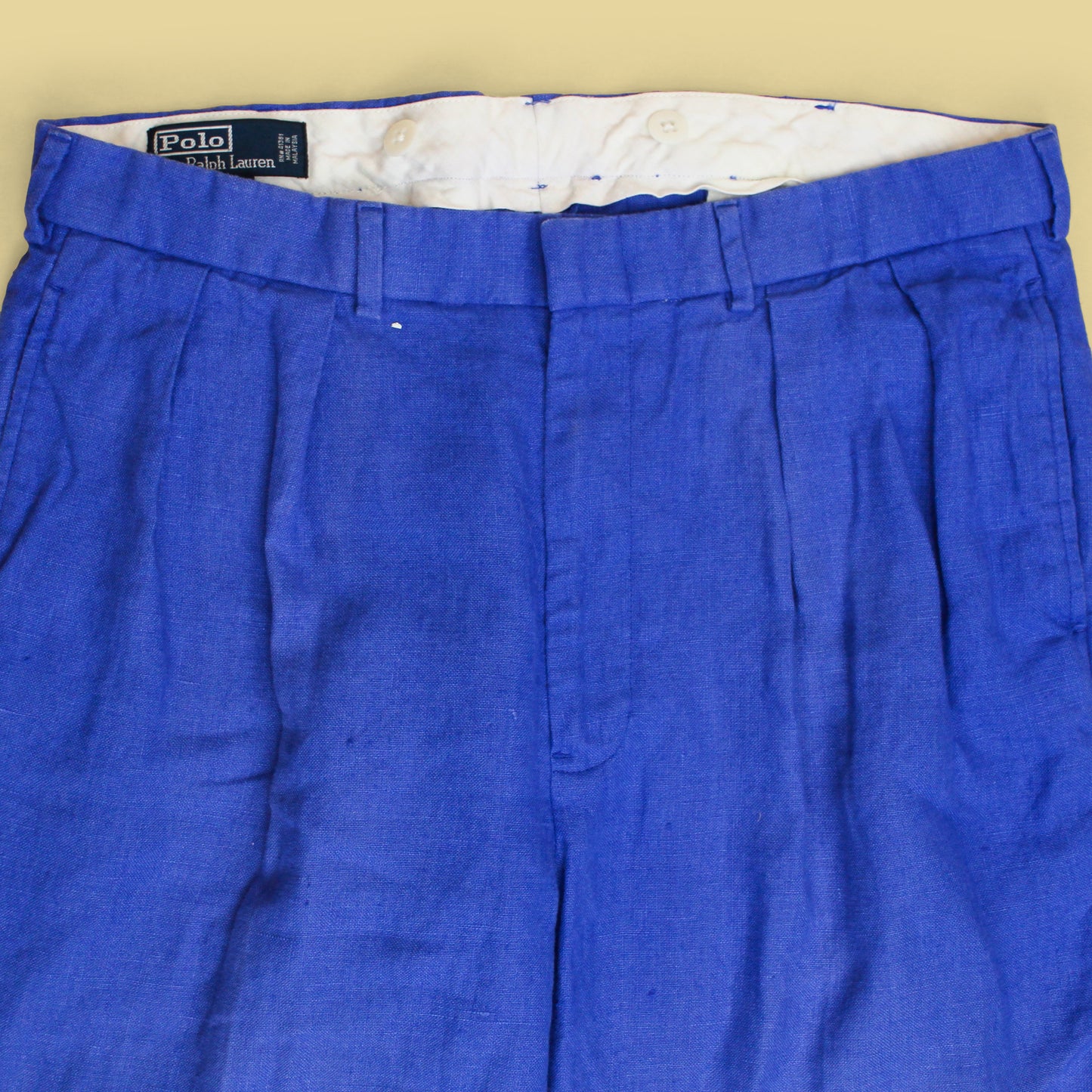 Vintage Polo Ralph Lauren Linen Pleated Trousers