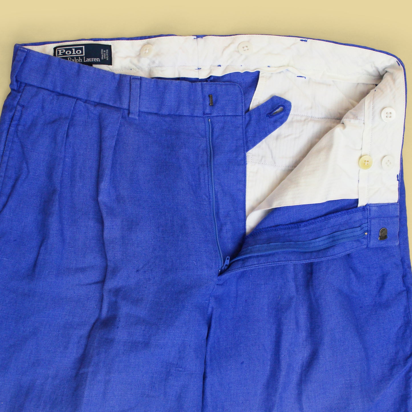 Vintage Polo Ralph Lauren Linen Pleated Trousers