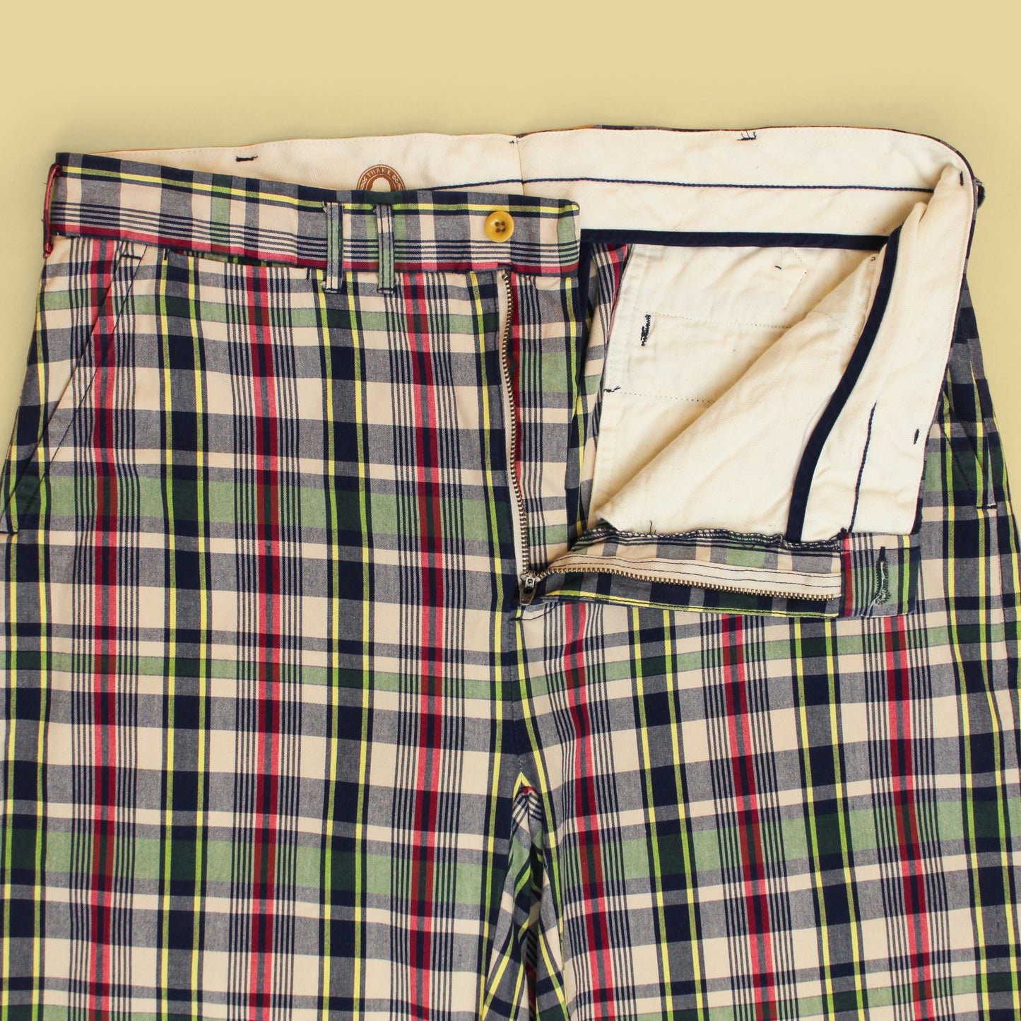 Polo Ralph Lauren Plaid Cotton Buckle Back Pants
