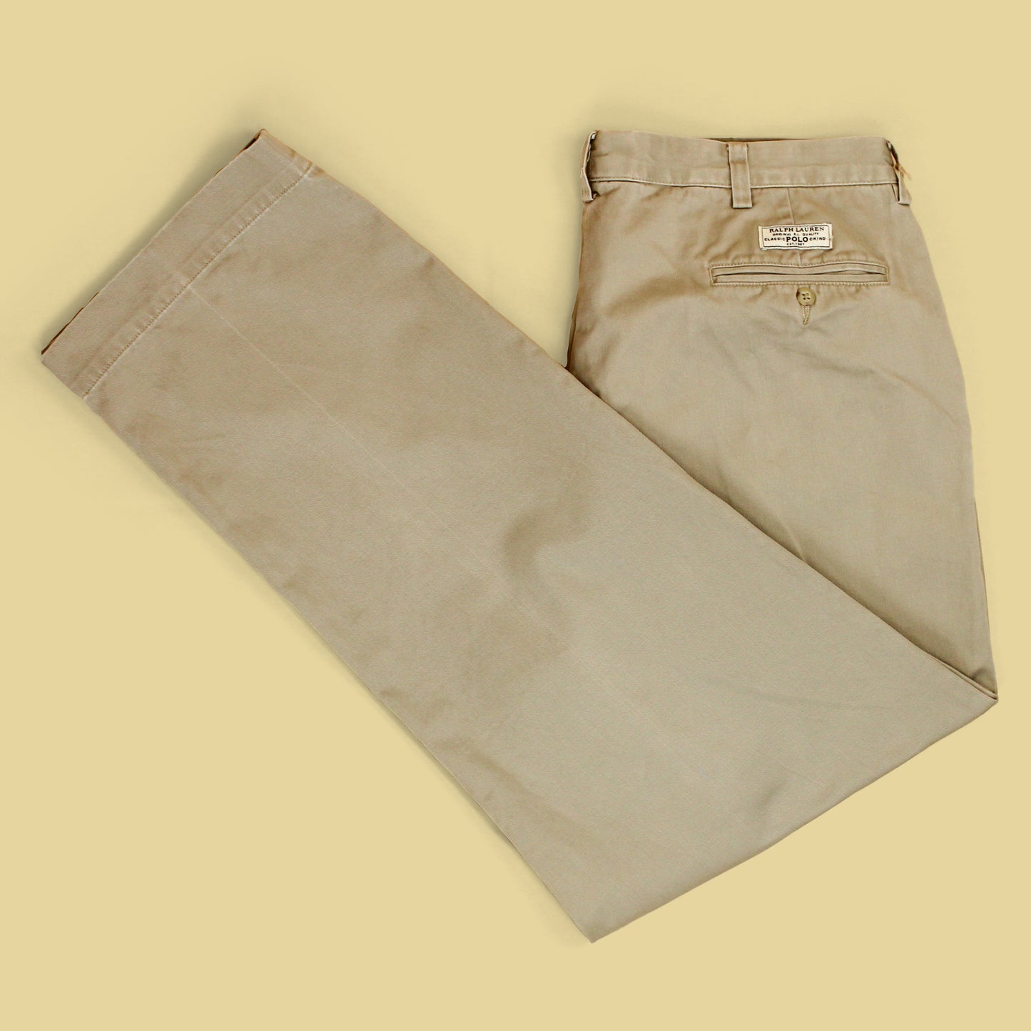 Vintage Polo Ralph Lauren Cotton Twill Pleated Chino Andrew Pants
