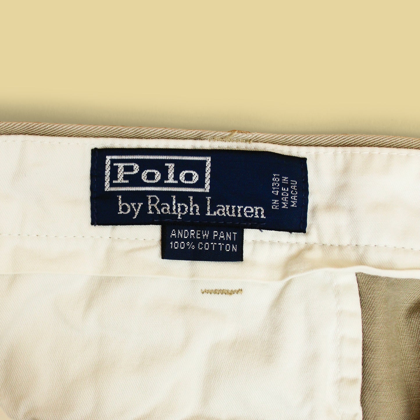 Vintage Polo Ralph Lauren Cotton Twill Pleated Chino Andrew Pants
