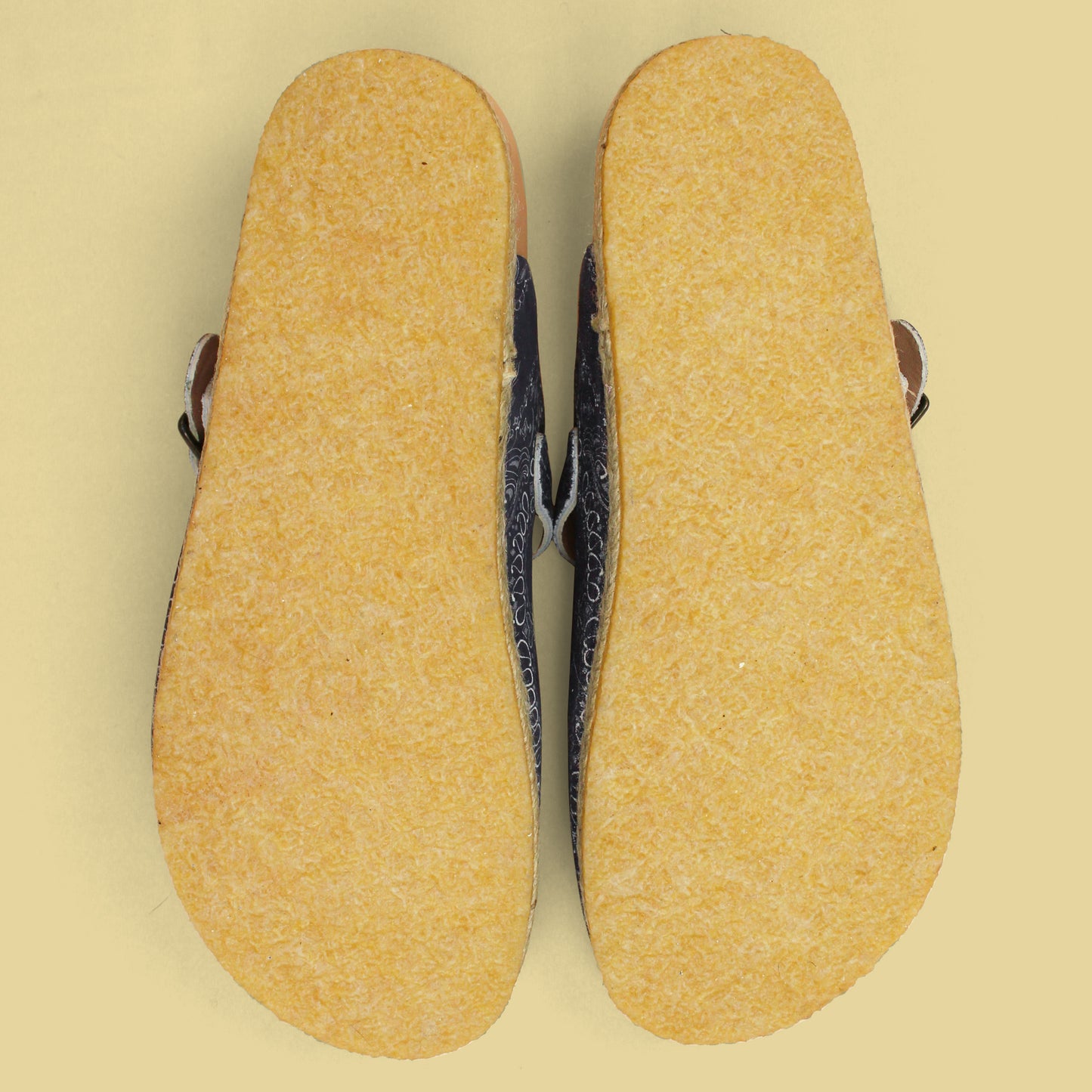 Yuketen Blue Bandana Print Suede Crepe Sole Sal 1 Clogs