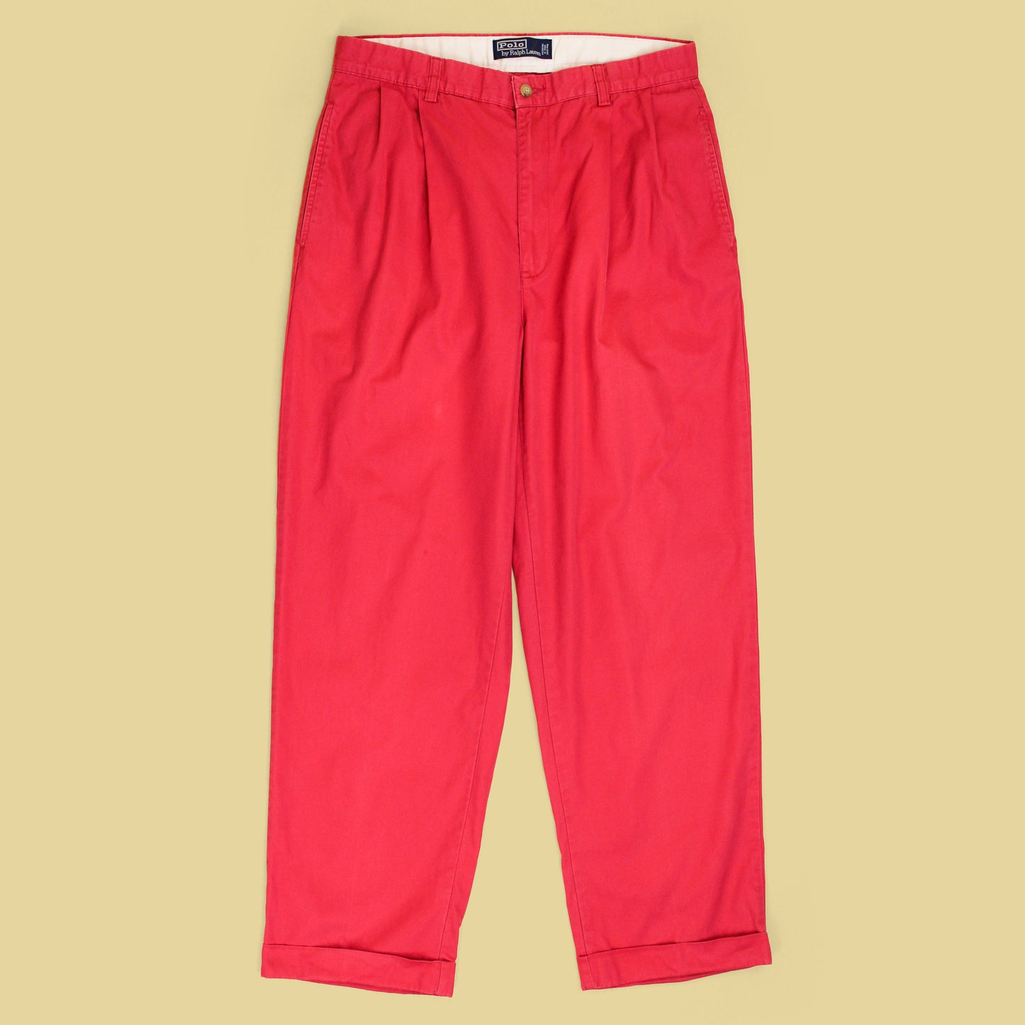 Vintage Polo Ralph Lauren Cotton Twill Pleated Chino Hammond Pants