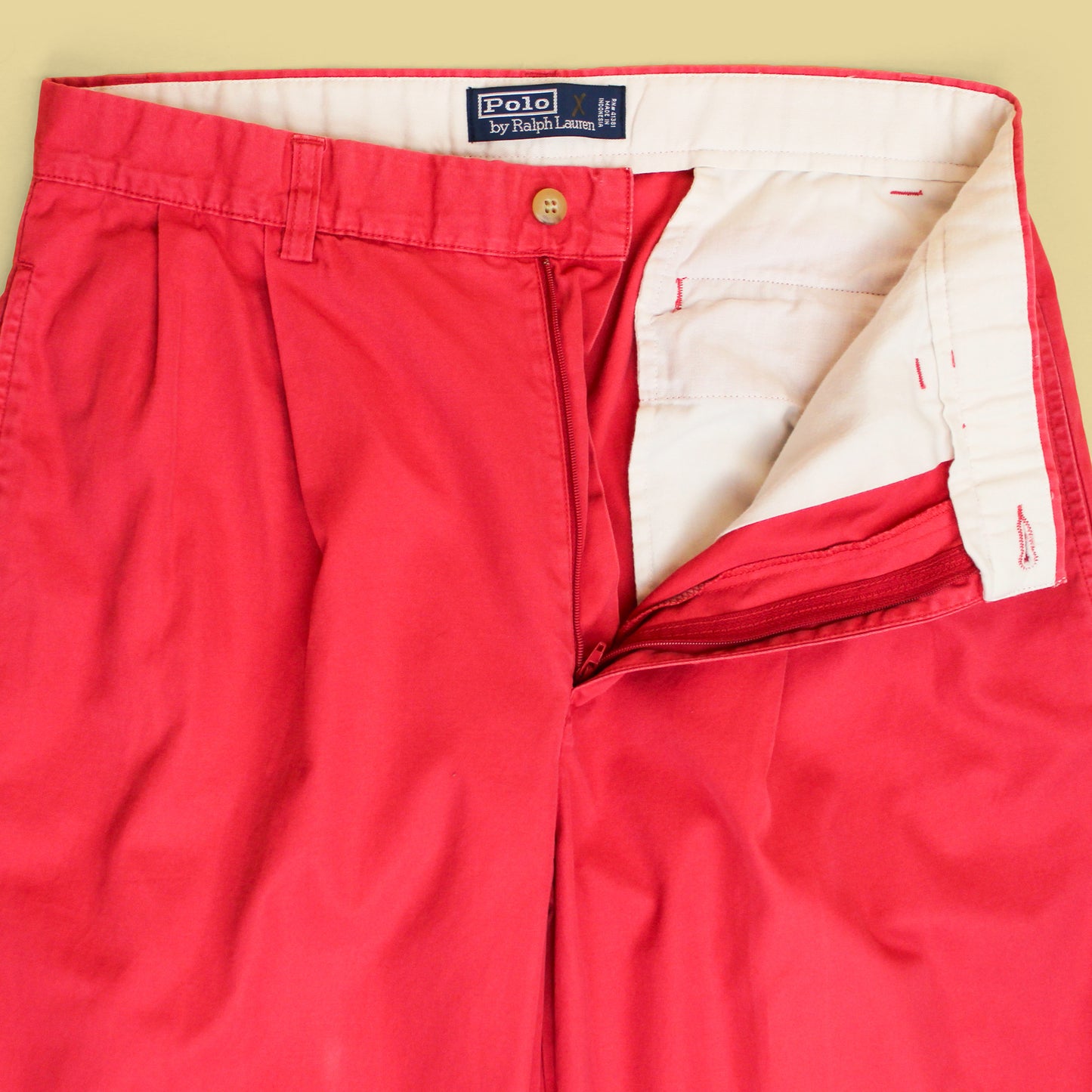 Vintage Polo Ralph Lauren Cotton Twill Pleated Chino Hammond Pants