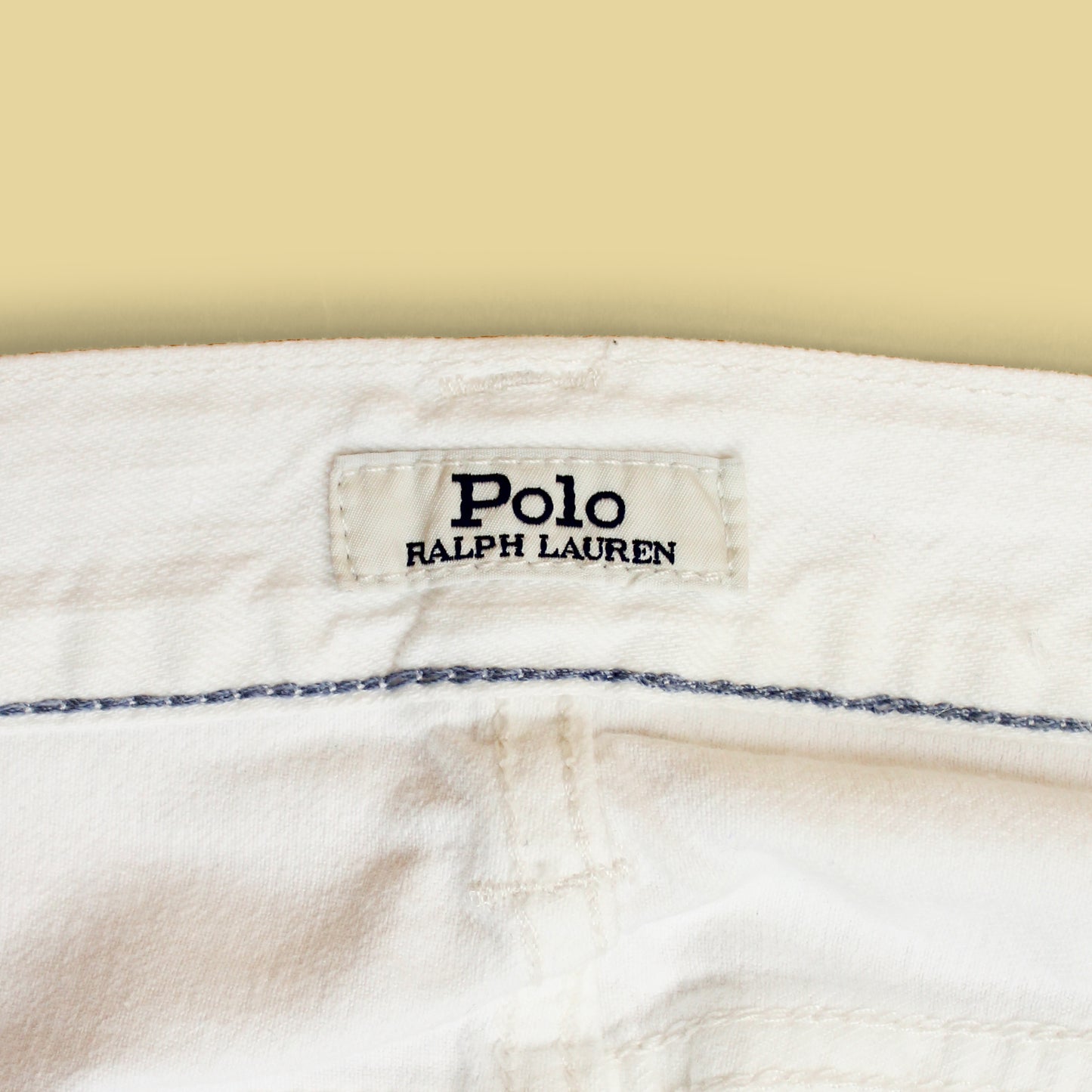 Polo Ralph Lauren Skull & Crossbone Embroidered White Denim Varick Slim Straight Jeans