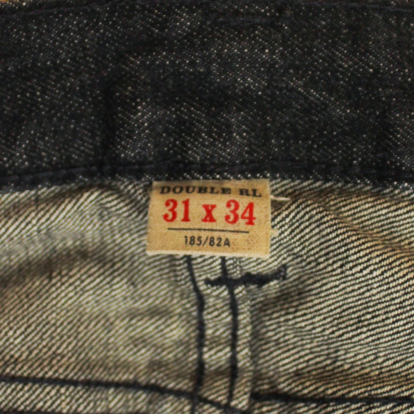 RRL Faded Black Selvedge Denim Slim Narrow Jeans