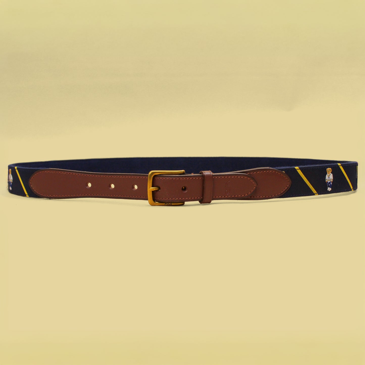 Polo Ralph Lauren Polo Bear Striped Surcingle Belt