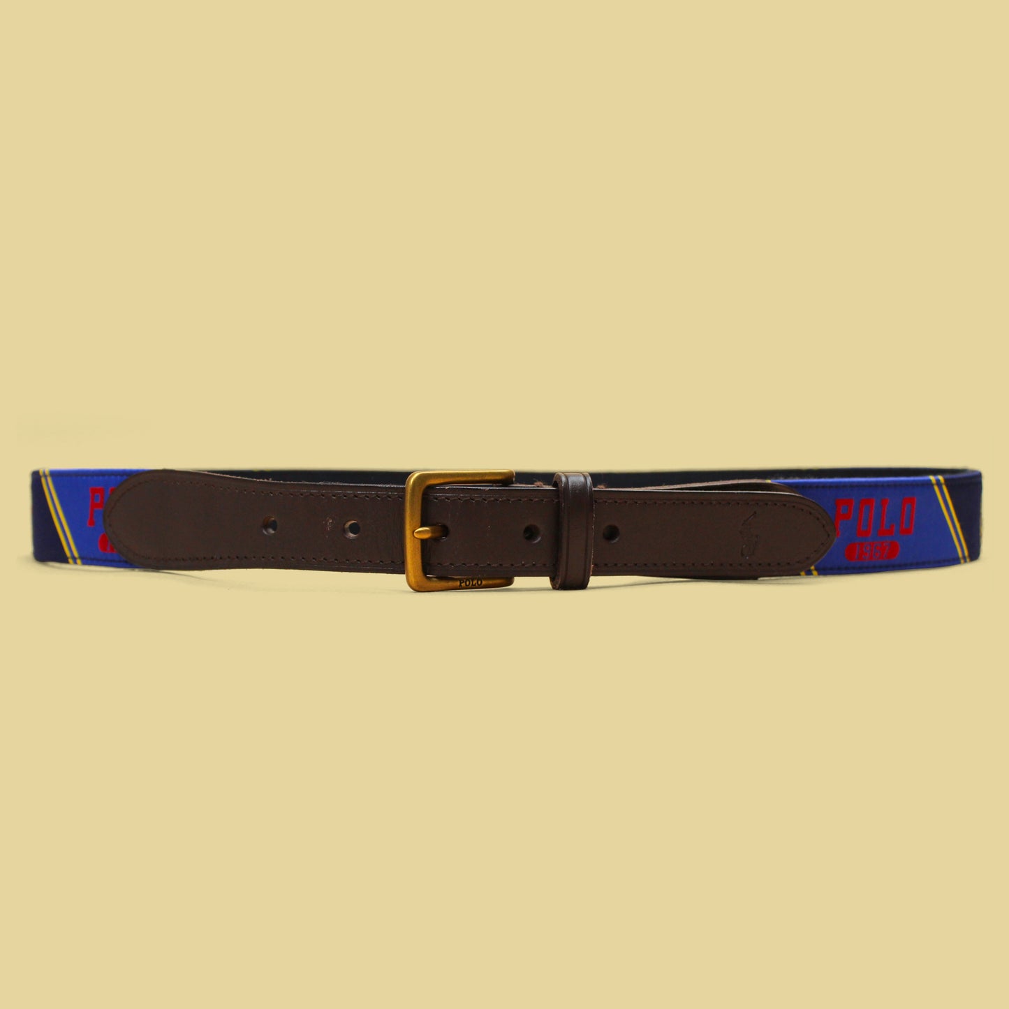 Polo Ralph Lauren "Cookie" Crest Striped Surcingle Belt