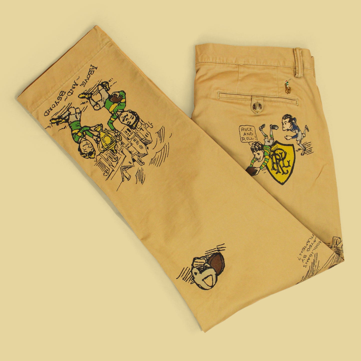 Polo Ralph Lauren Rugby Print Twill Stretch Straight Fit Chino Pants