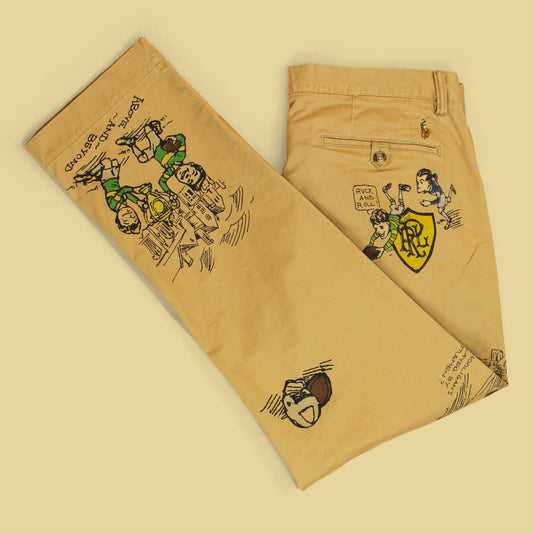 Polo Ralph Lauren Rugby Print Twill Stretch Straight Fit Chino Pants