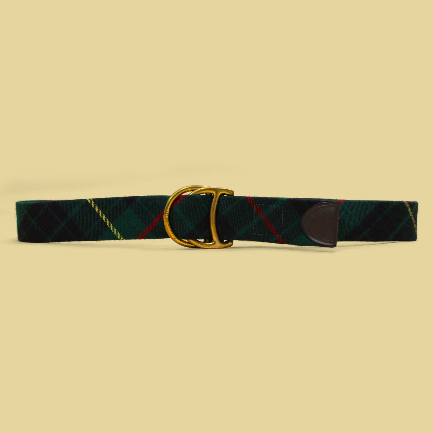 Polo Ralph Lauren Tartan Wool Double D-Ring Belt