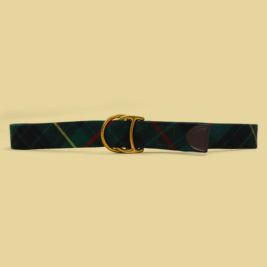 Polo Ralph Lauren Tartan Wool Double D-Ring Belt