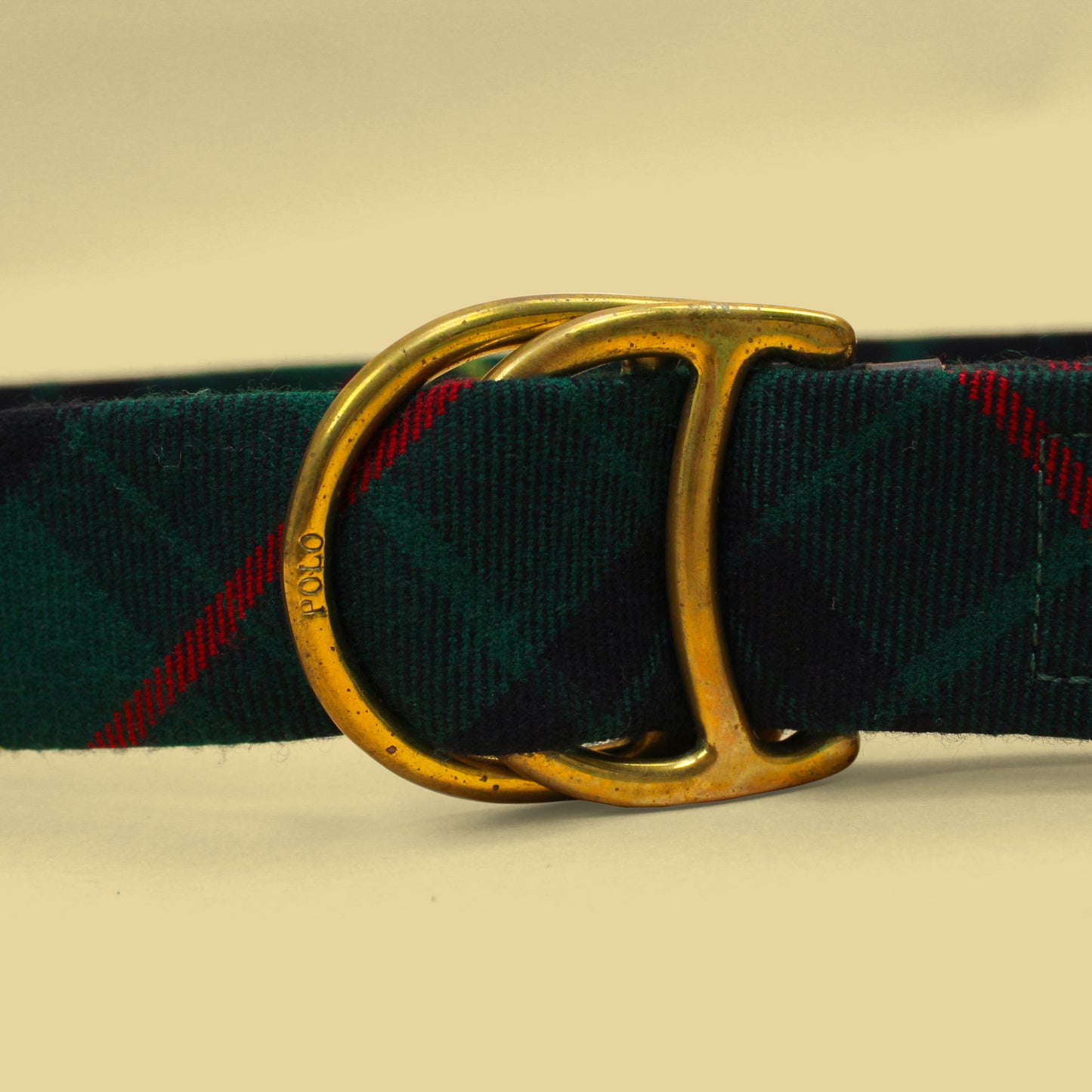 Polo Ralph Lauren Tartan Wool Double D-Ring Belt