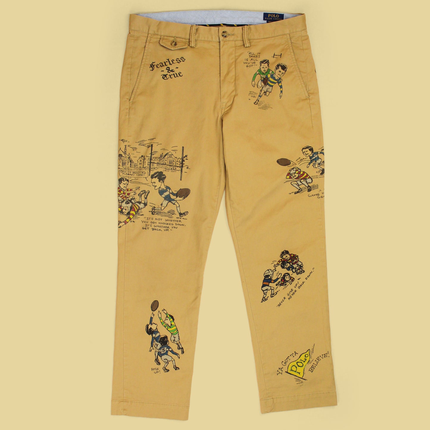 Polo Ralph Lauren Rugby Print Twill Stretch Straight Fit Chino Pants