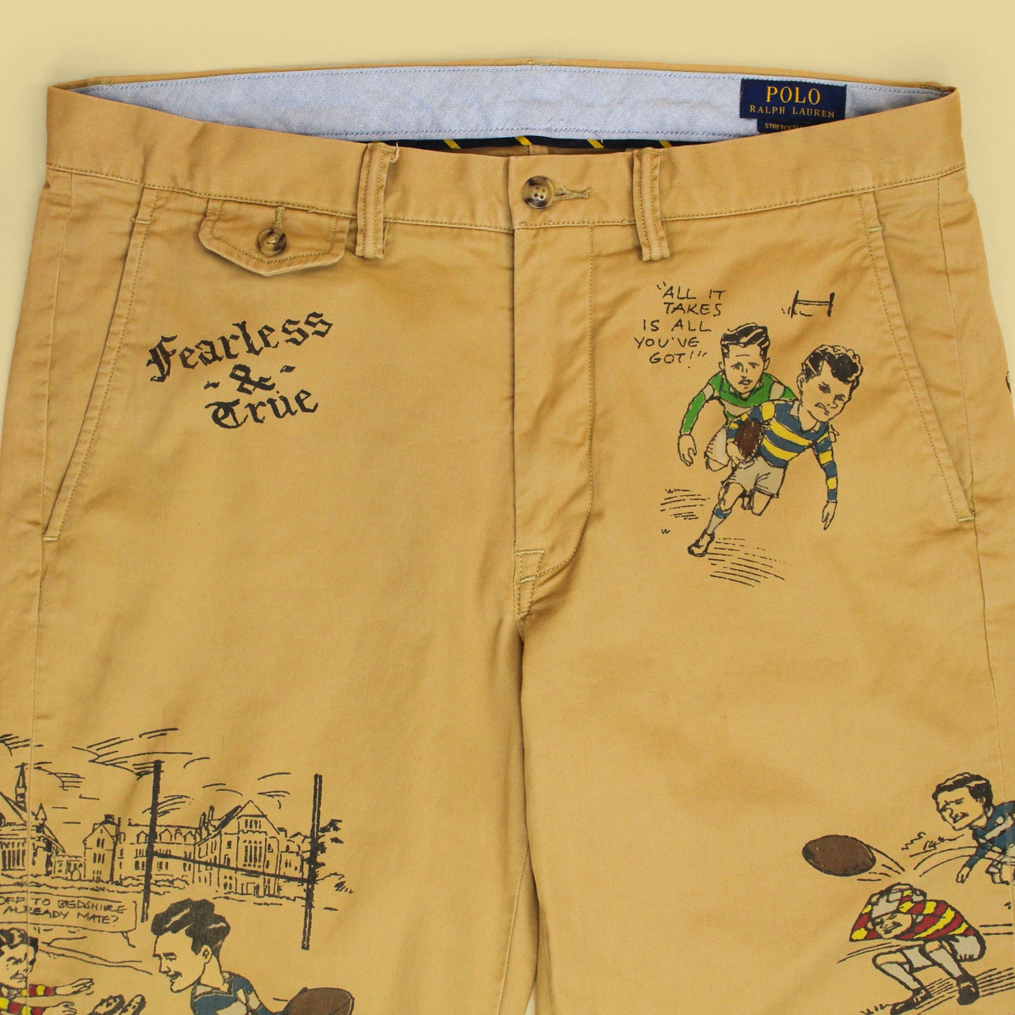 Polo Ralph Lauren Rugby Print Twill Stretch Straight Fit Chino Pants