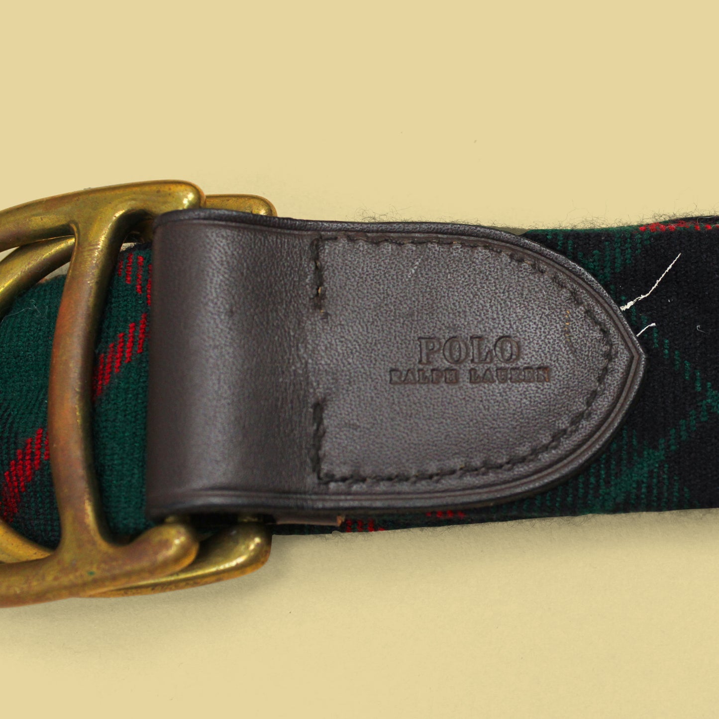 Polo Ralph Lauren Tartan Wool Double D-Ring Belt