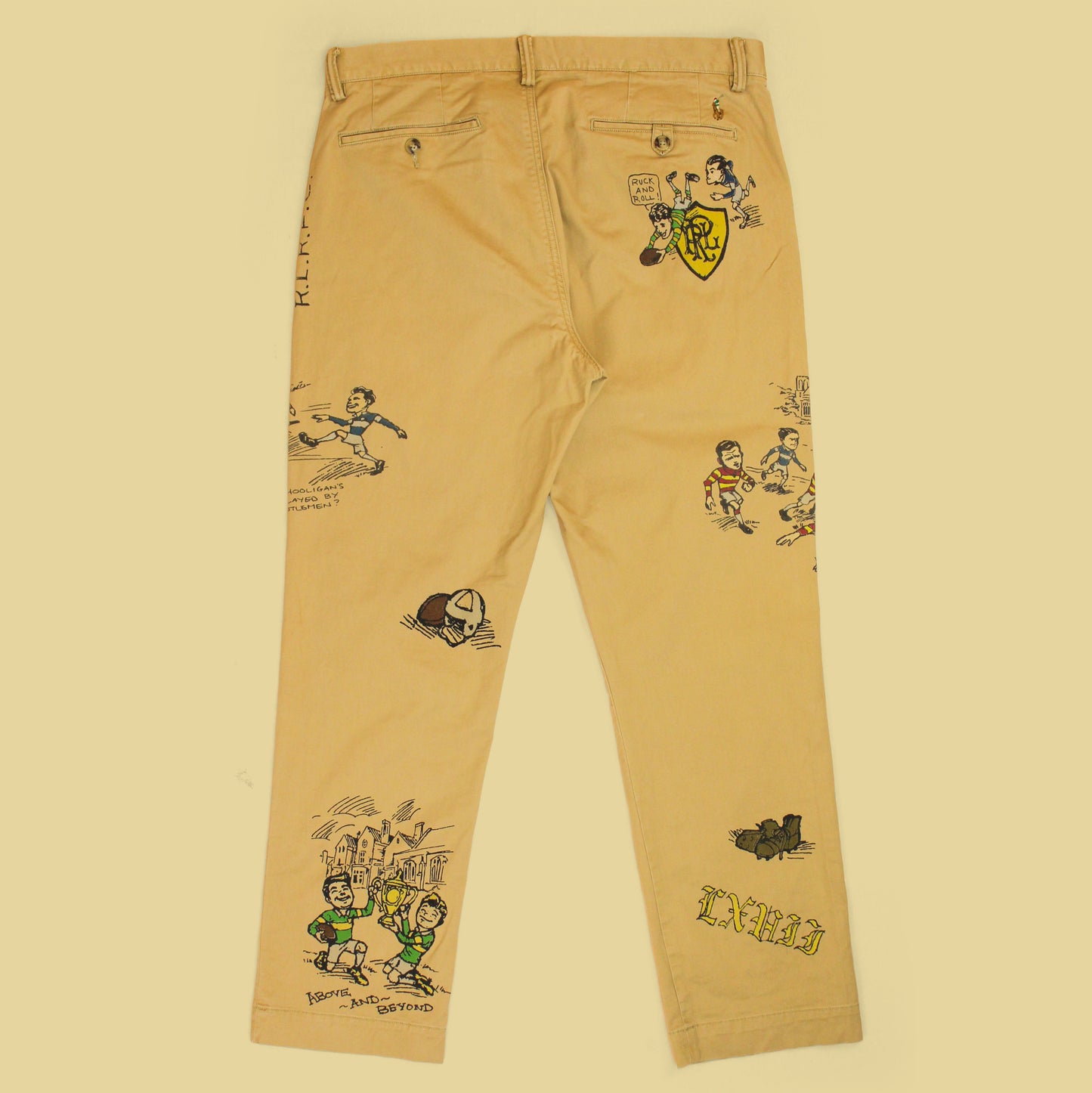 Polo Ralph Lauren Rugby Print Twill Stretch Straight Fit Chino Pants