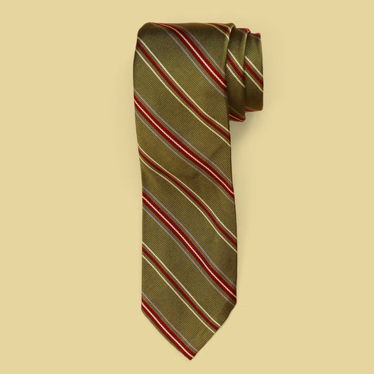 Vintage Polo Ralph Lauren Repp Stripe Silk Tie