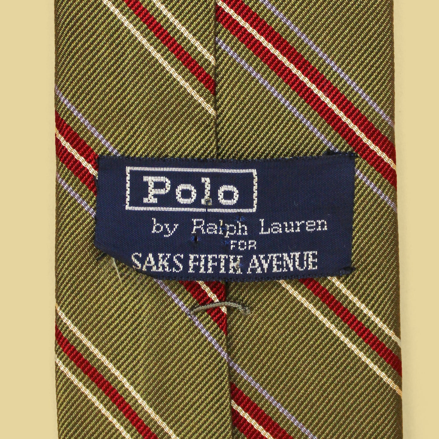Vintage Polo Ralph Lauren Repp Stripe Silk Tie