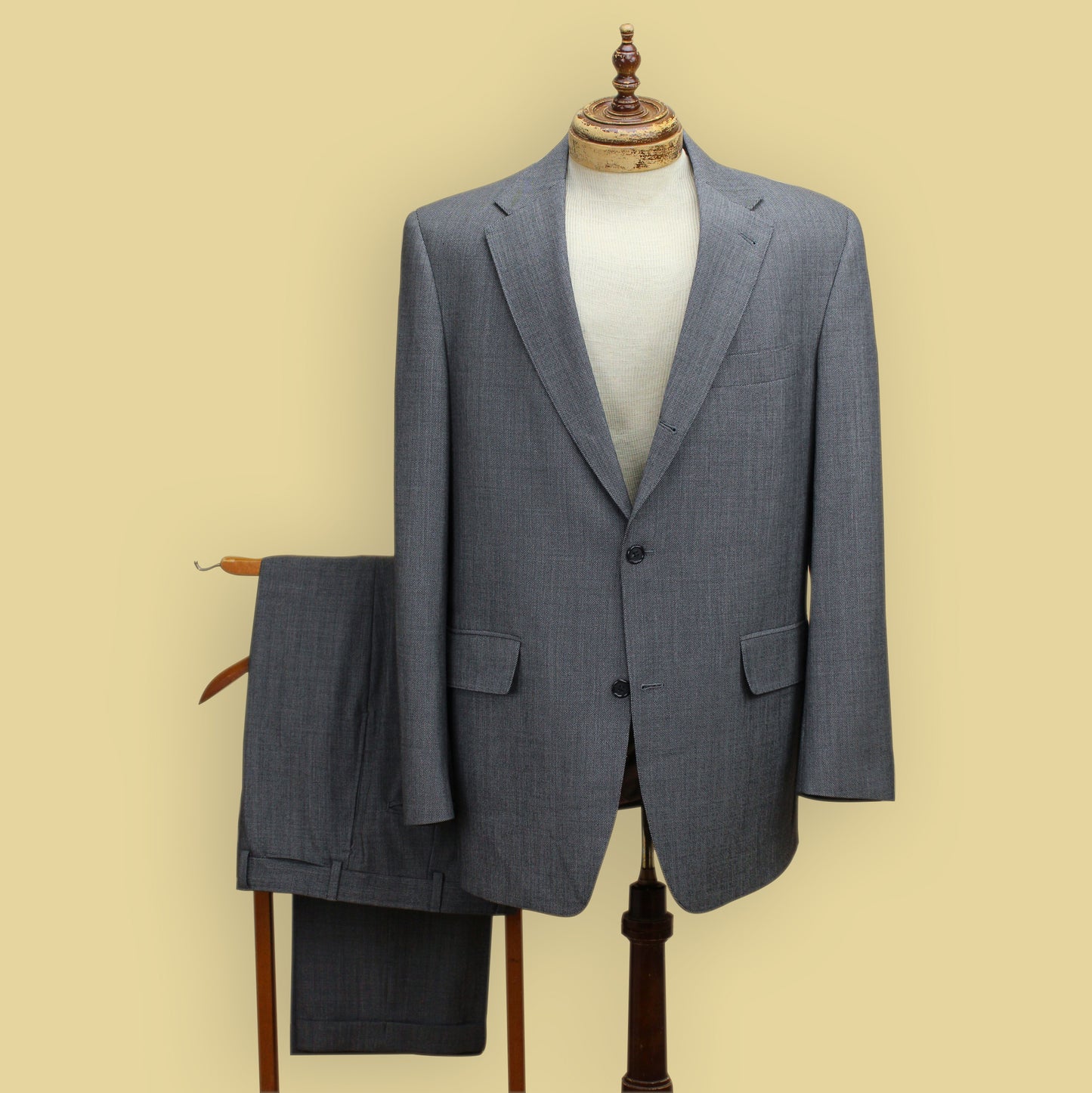 J. Press Gray Nailhead Wool Suit