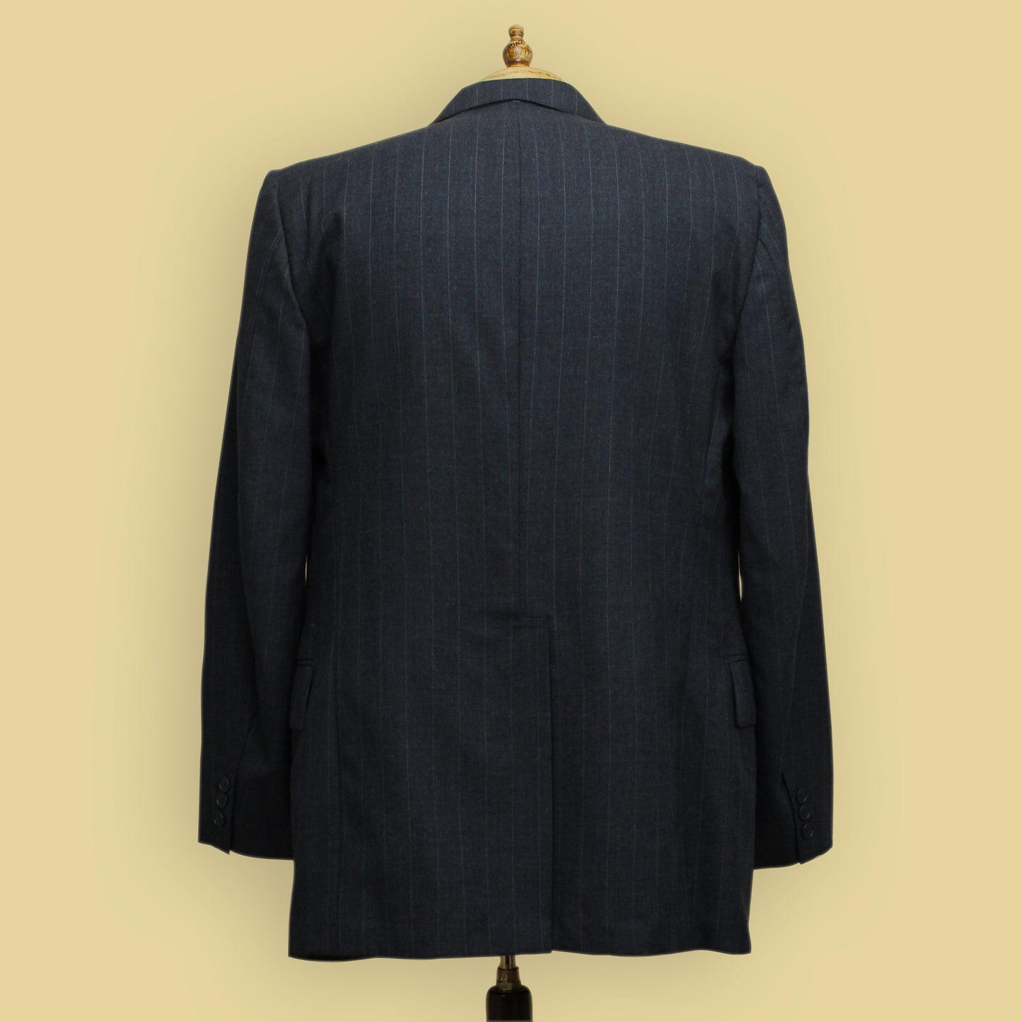 J. Press Charcoal Pinstripe Wool Flannel Suit