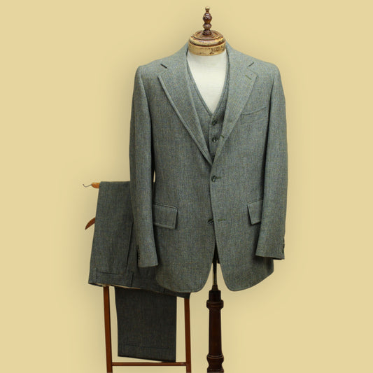 J. Press Olive Tweed 3-Piece Suit