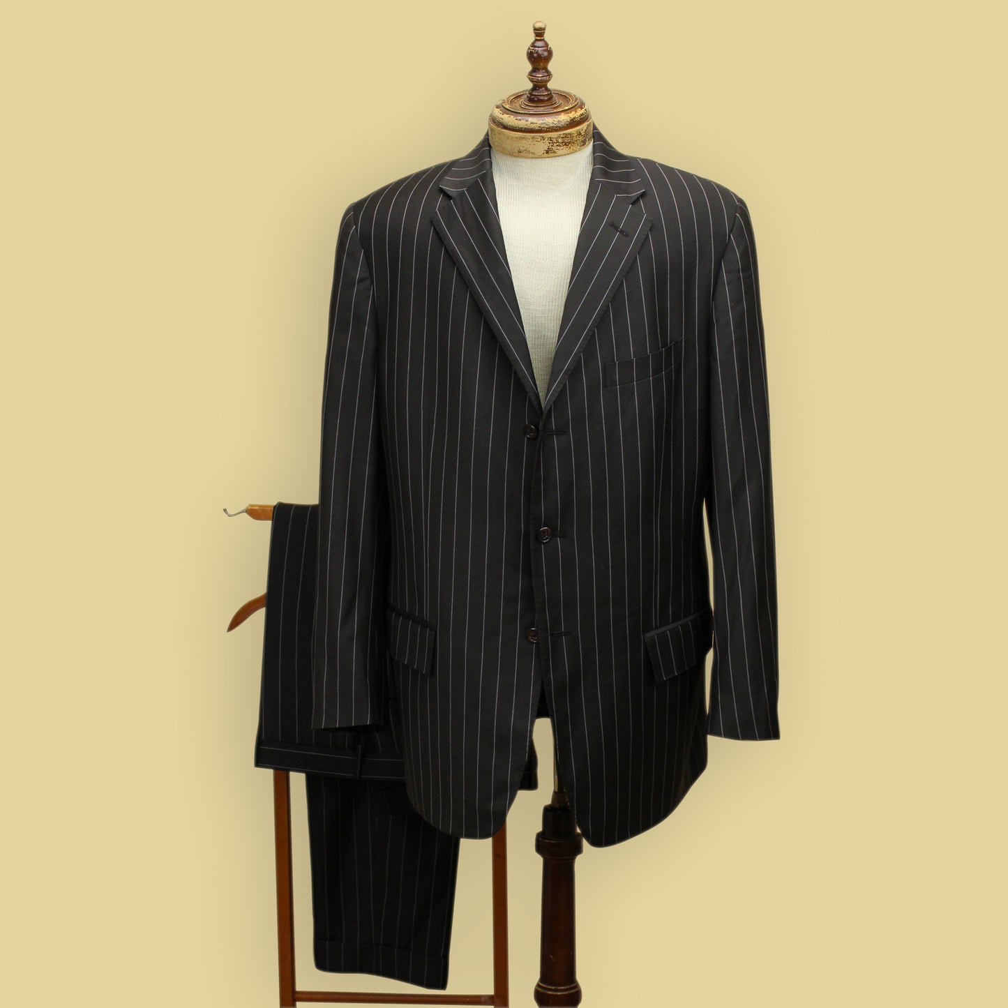 Polo Ralph Lauren Brown Chalk Stripe Wool Suit