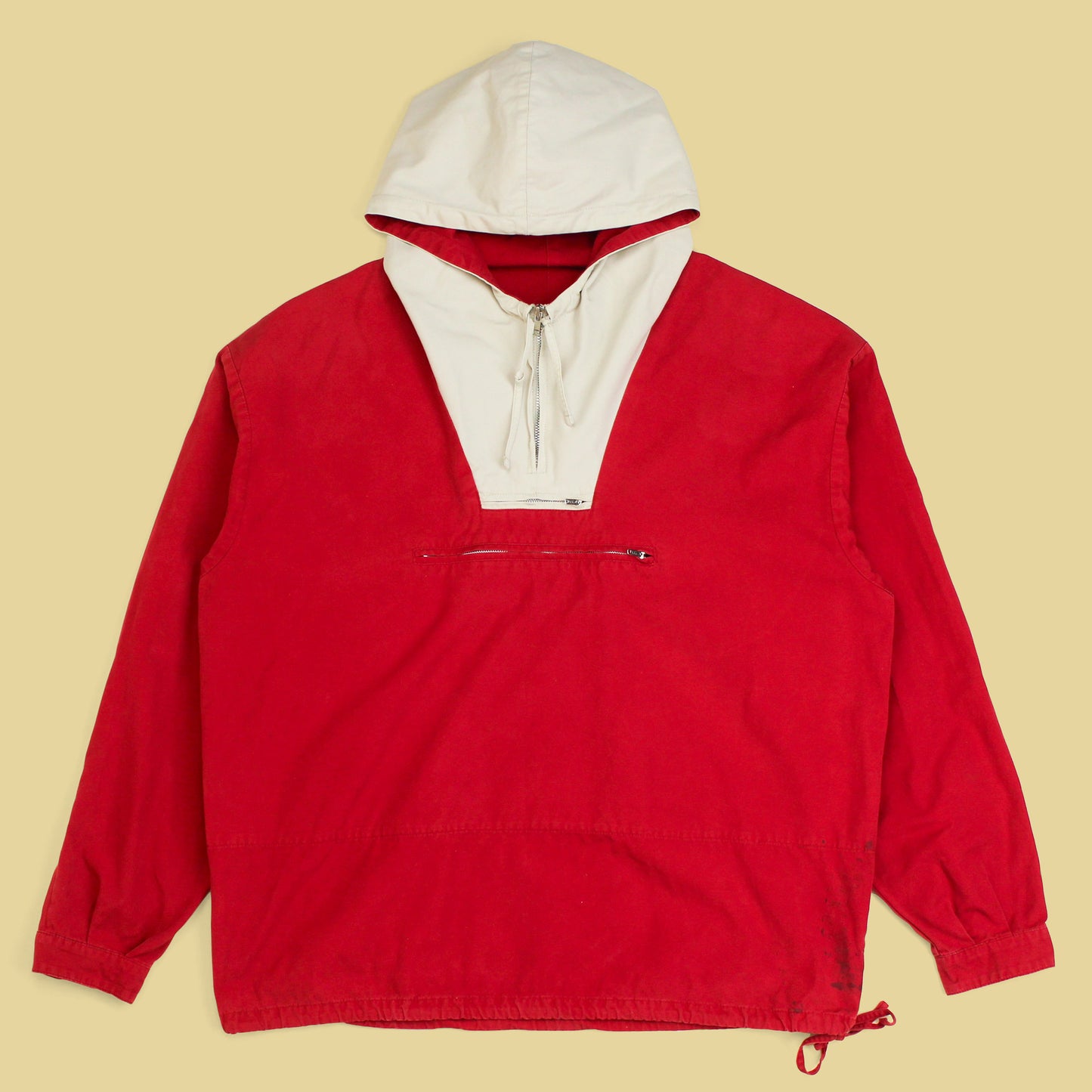 Vintage J. Crew Two-Tone Cotton Hooded Anorak Jacket