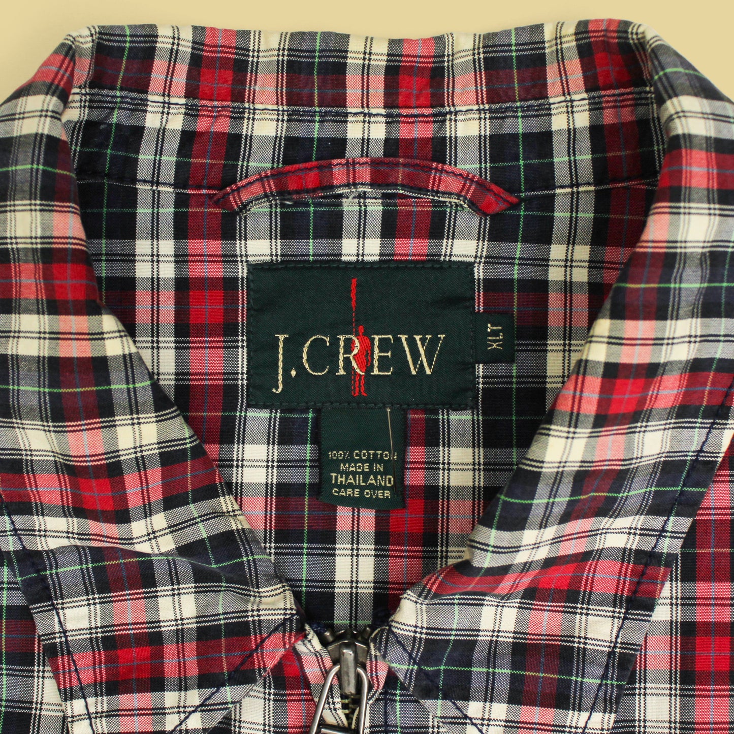 Vintage J. Crew Plaid Cotton Anorak Jacket