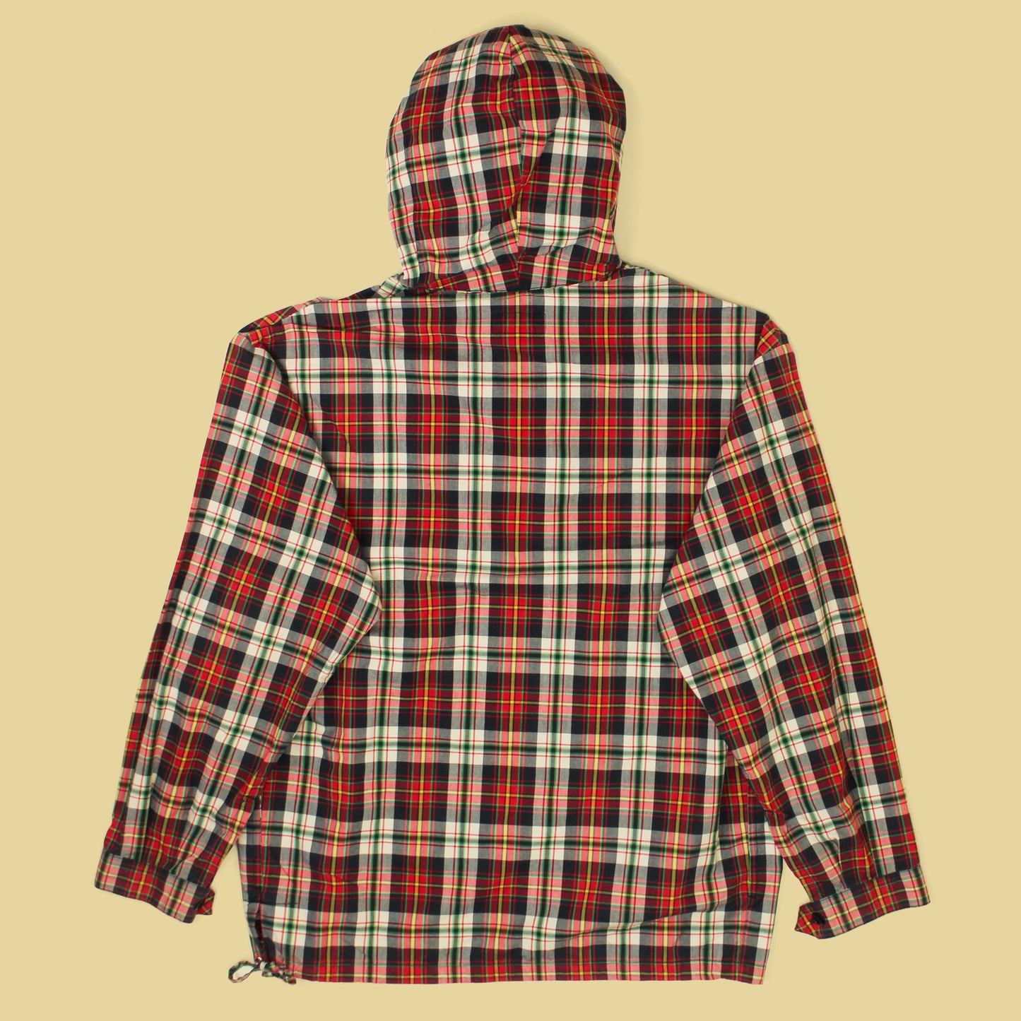 Vintage J. Crew Madras Hooded Anorak Jacket