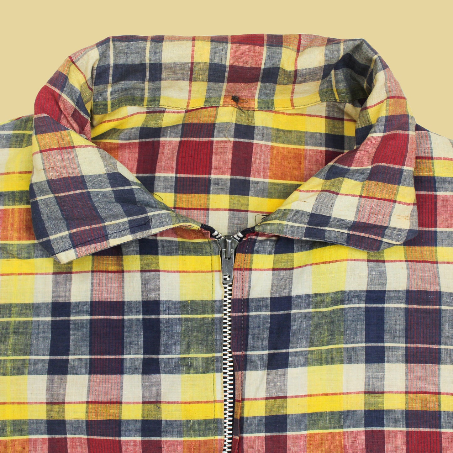 Vintage Madras Hooded Surf Jacket