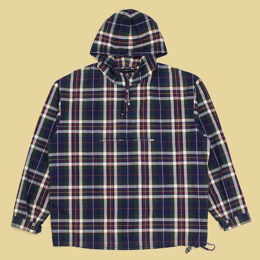 Vintage J. Crew Madras Hooded Anorak Jacket
