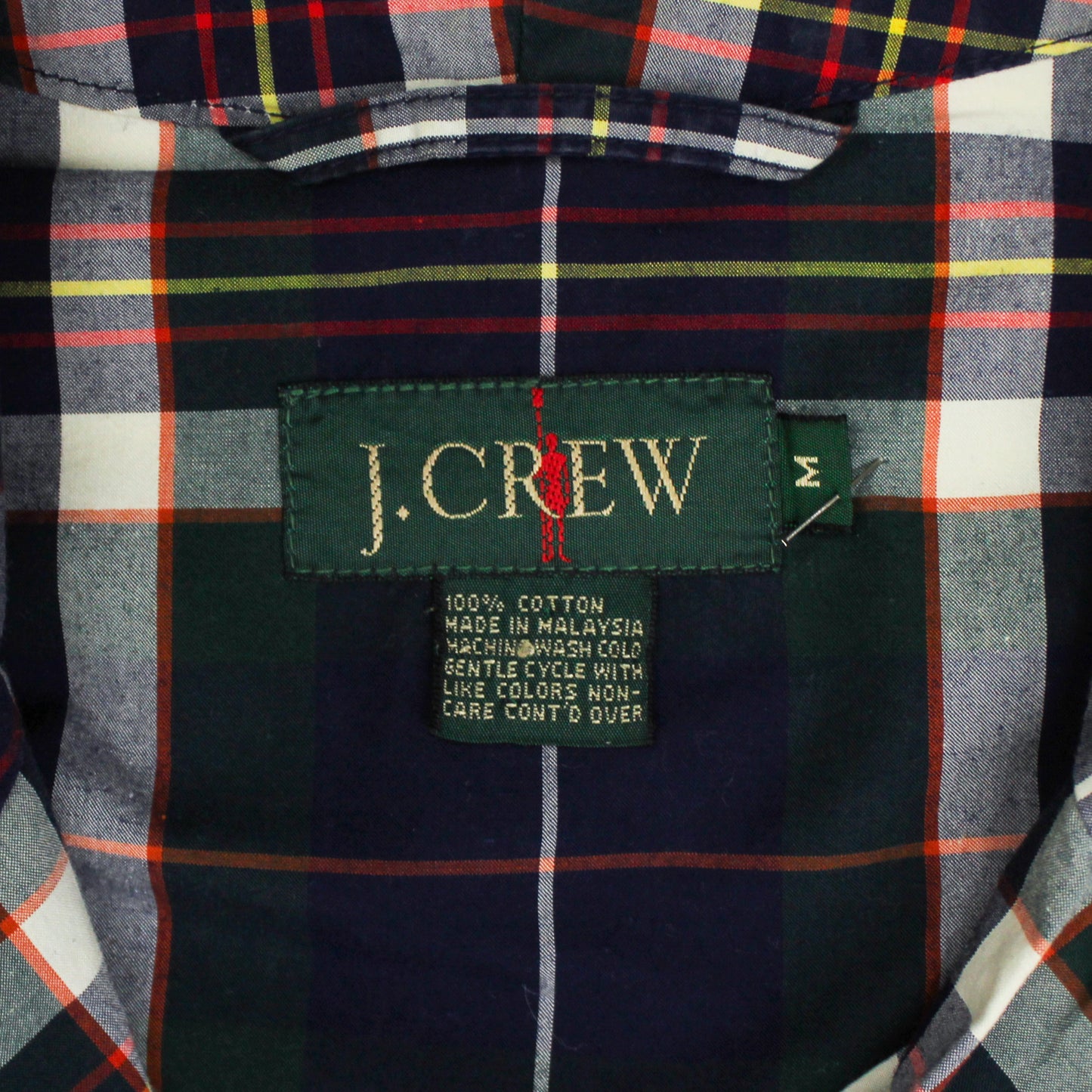 Vintage J. Crew Madras Hooded Anorak Jacket