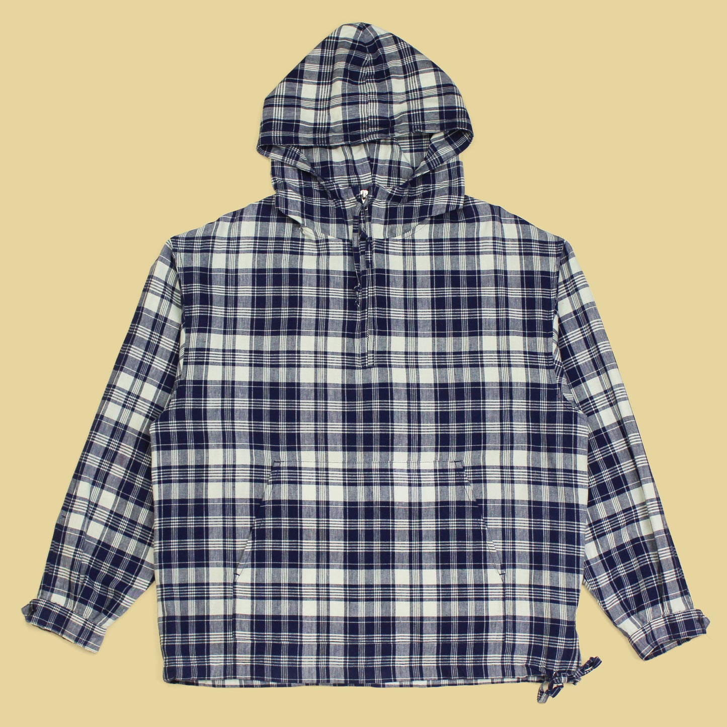 Vintage J. Crew Madras Hooded Anorak Jacket