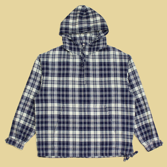 Vintage J. Crew Madras Hooded Anorak Jacket