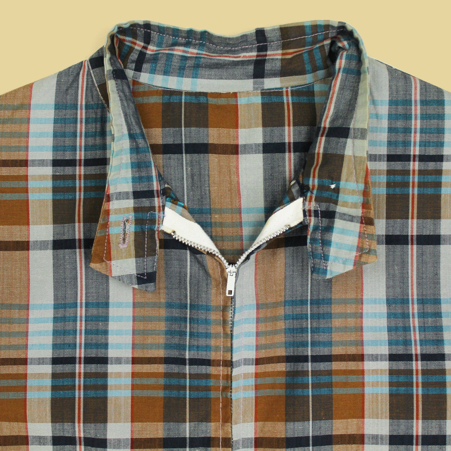 Vintage Madras Harrington Surf Jacket