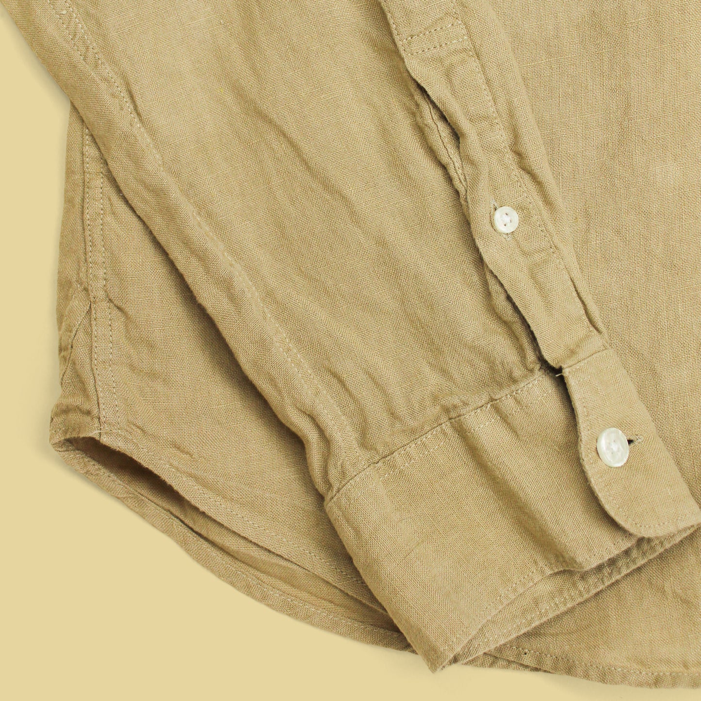 Todd Snyder Linen Band Collar Button-Up Shirt