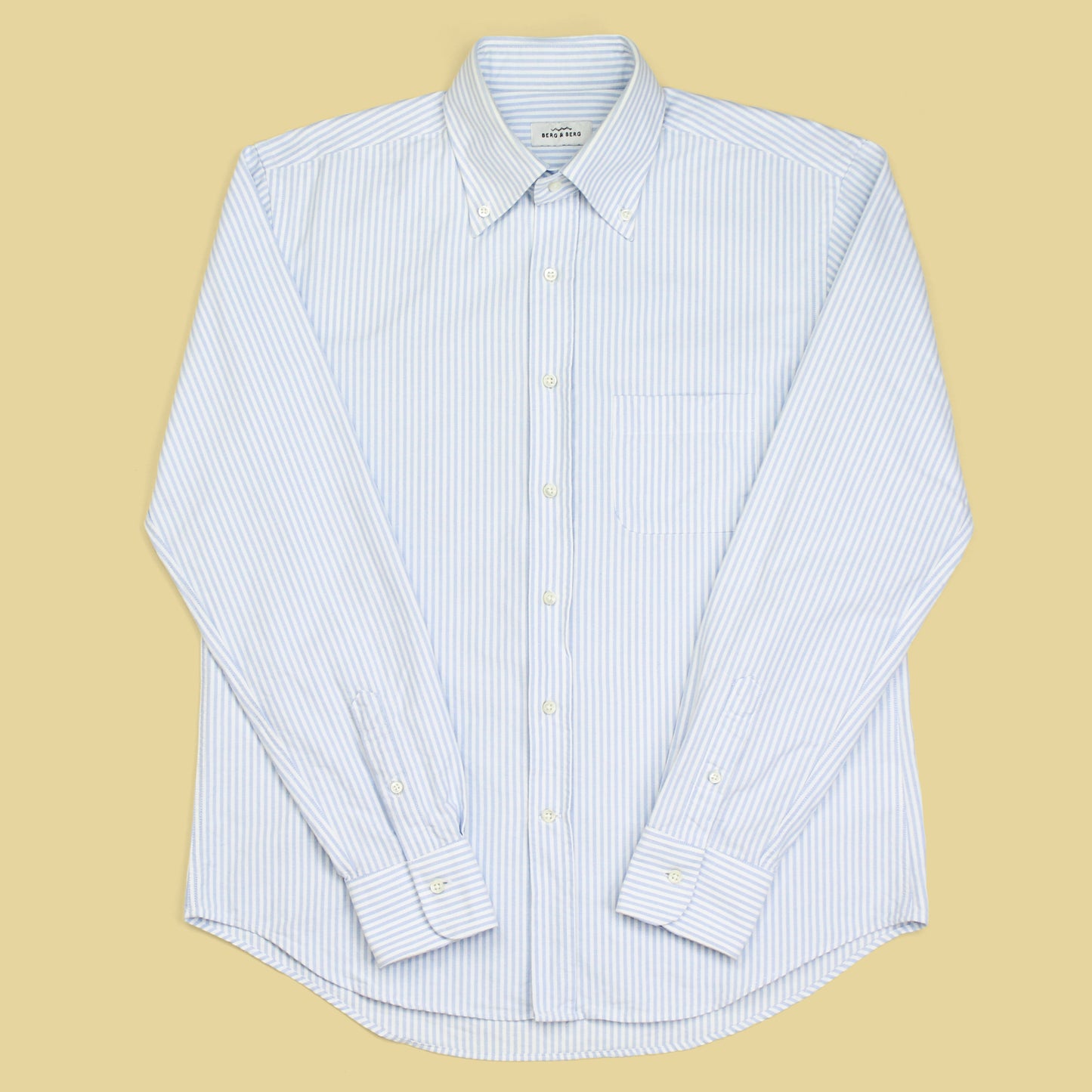 Berg & Berg Striped Oxford Cloth Cotton Button-Down Shirt