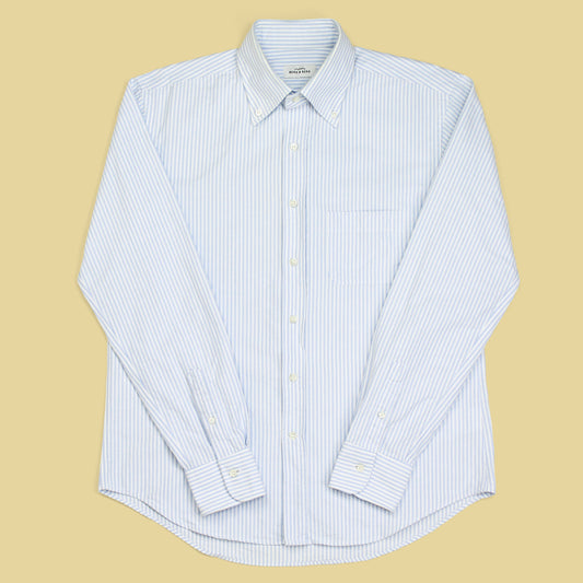 Berg & Berg Striped Oxford Cloth Cotton Button-Down Shirt