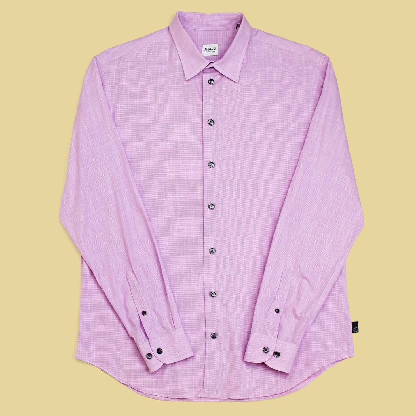 Armani Collezioni Micro-Check Cotton Button-Up Shirt