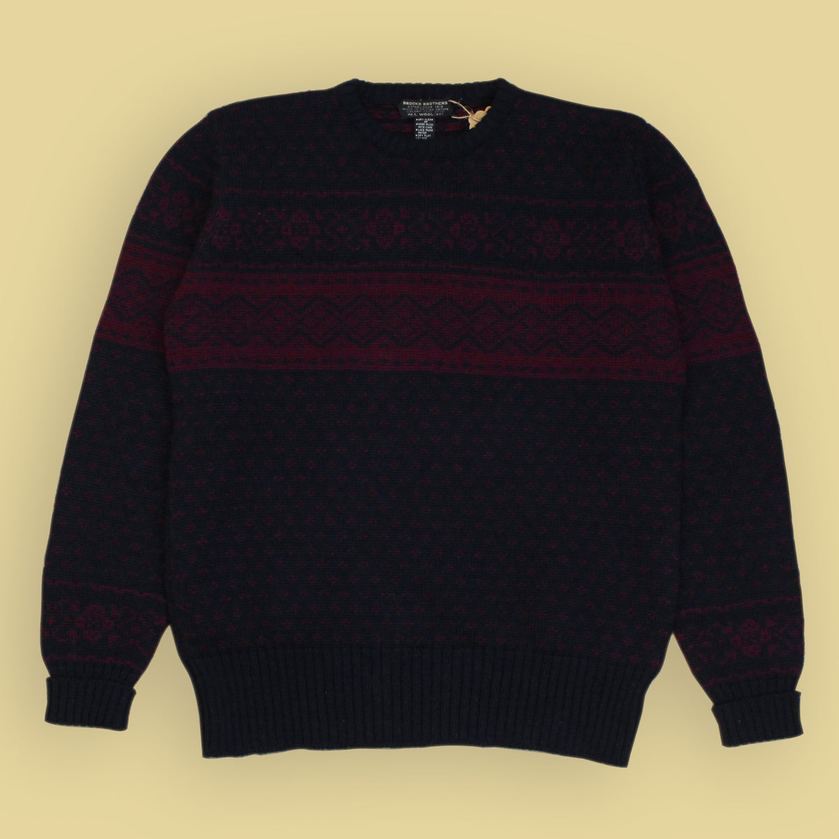Brooks Brothers Fair Isle Wool Crew Neck Sweater – Stylebidder