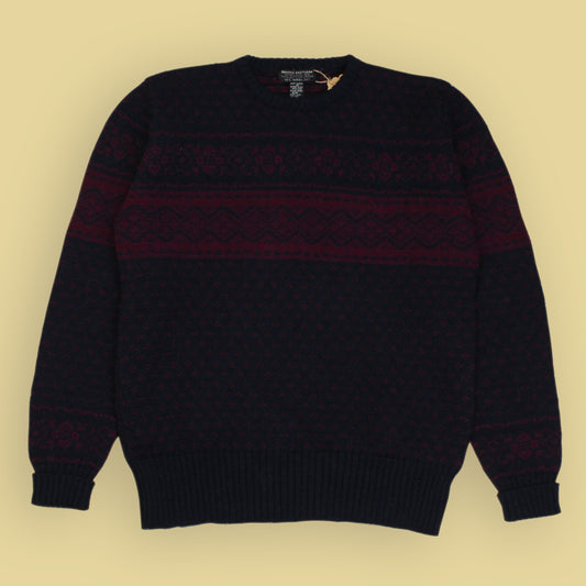 Brooks Brothers Fair Isle Wool Crew Neck Sweater