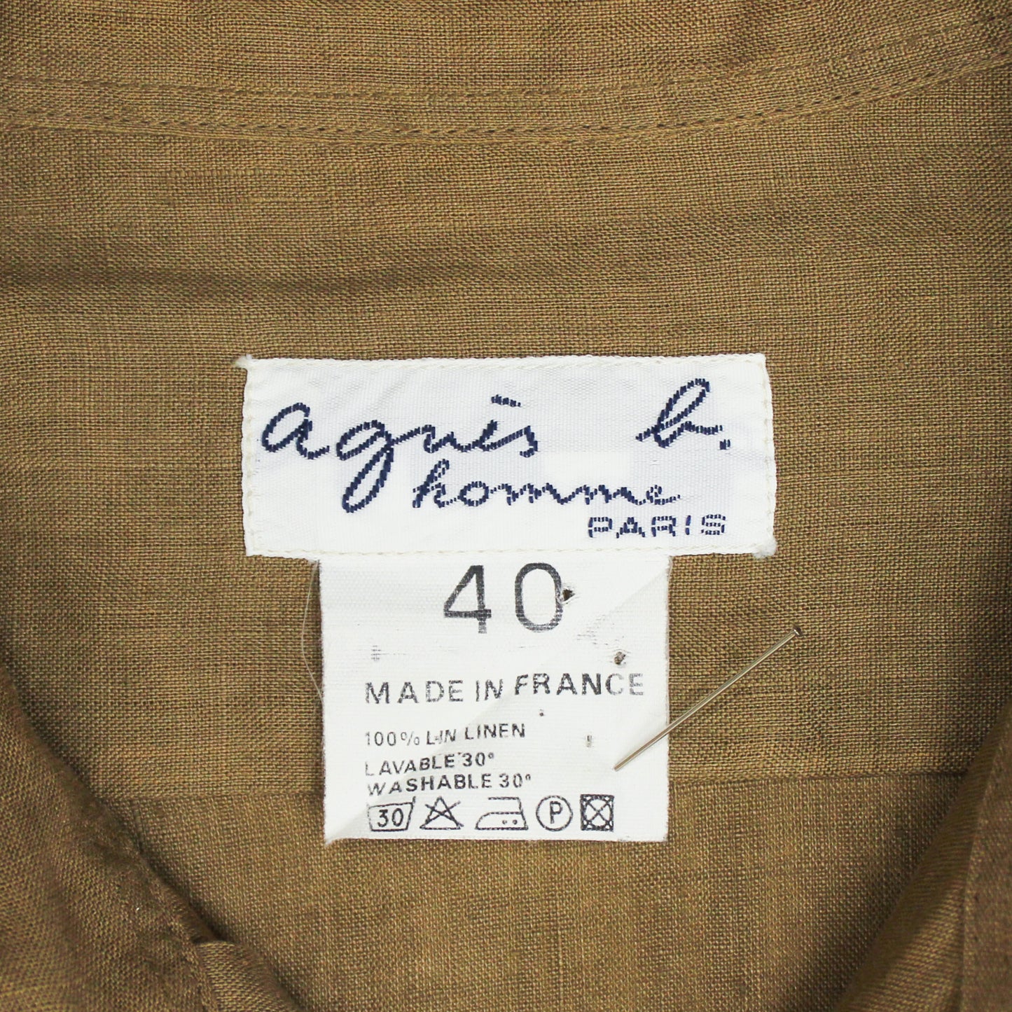 Vintage Agnes B. Linen Button-Up Shirt