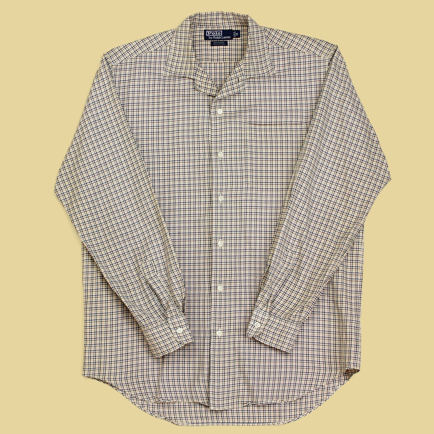 Vintage Polo Ralph Lauren Check Cotton Camp Collar Bonnard Shirt