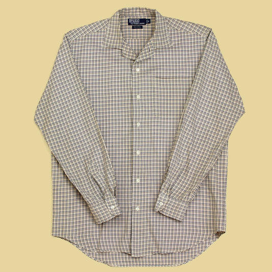 Vintage Polo Ralph Lauren Check Cotton Camp Collar Bonnard Shirt