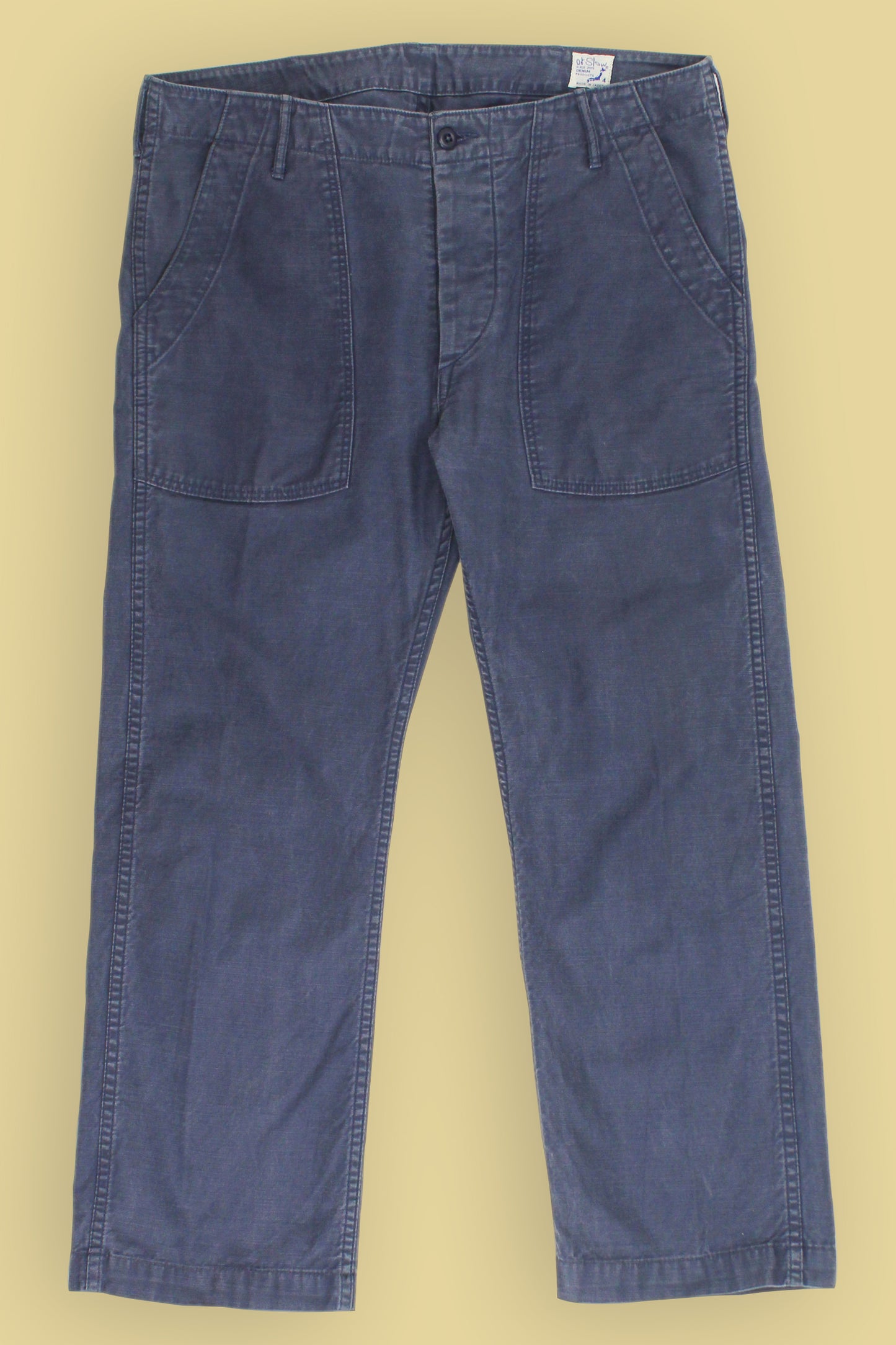 OrSlow Reverse Sateen Cotton Buckle Back Fatigue Pants