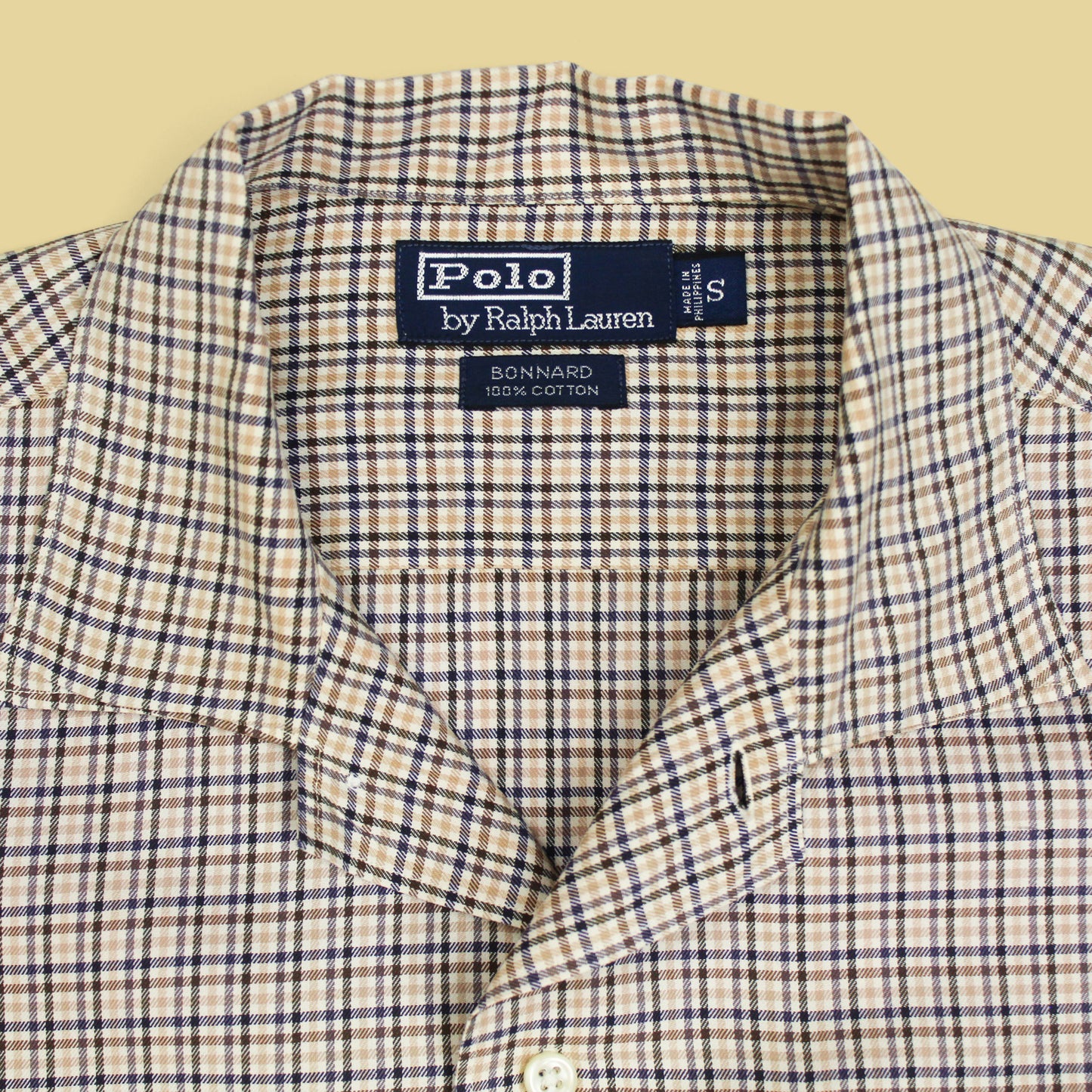 Vintage Polo Ralph Lauren Check Cotton Camp Collar Bonnard Shirt
