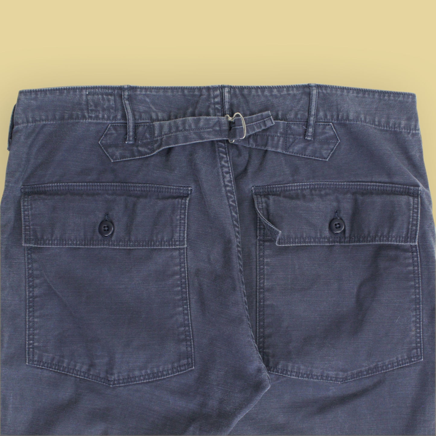 OrSlow Reverse Sateen Cotton Buckle Back Fatigue Pants